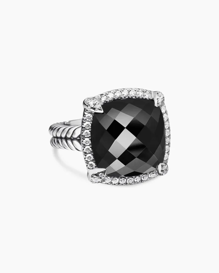 Chatelaine Pav Bezel Ring In Sterling Silver 14mm Women David Yurman Statement Chatelaine Pav Bezel Ring In Sterling Silver 14mm Women David Yurman Statement