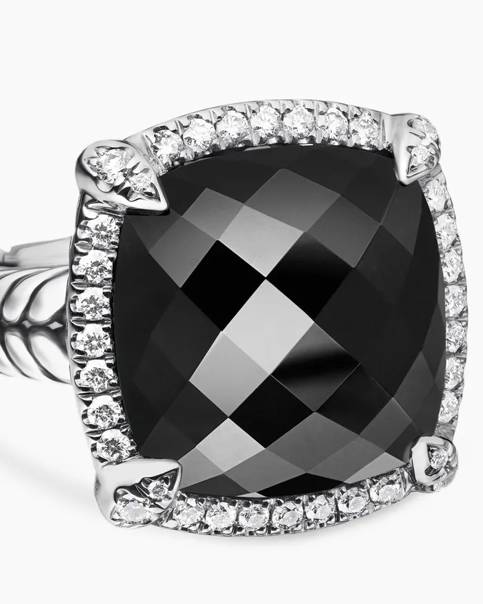 Chatelaine Pav Bezel Ring In Sterling Silver 14mm Women David Yurman Statement Chatelaine Pav Bezel Ring In Sterling Silver 14mm Women David Yurman Statement