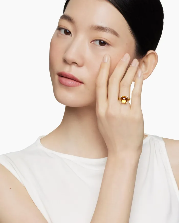 Chatelaine Ring In 18K Yellow Gold With Diamonds 11mm Women David Yurman Statement Chatelaine Ring In 18K Yellow Gold With Diamonds 11mm Women David Yurman Statement