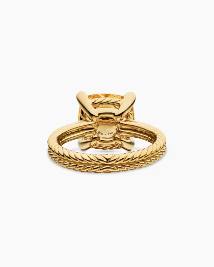 Chatelaine Ring In 18K Yellow Gold With Diamonds 11mm Women David Yurman Statement Chatelaine Ring In 18K Yellow Gold With Diamonds 11mm Women David Yurman Statement