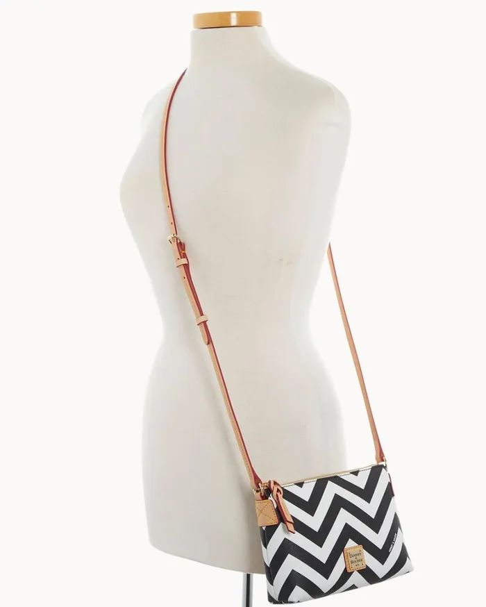 Chevron Crossbody Pouchette Black Women Dooney and Bourke Crossbodies Chevron Crossbody Pouchette Black Women Dooney and Bourke Crossbodies