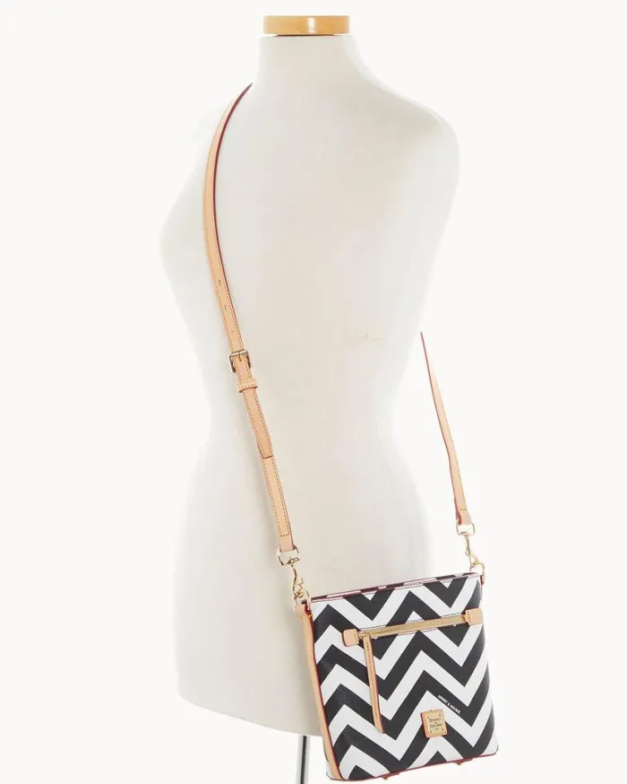 Chevron Small Zip Crossbody Black Women Dooney and Bourke Crossbodies Chevron Small Zip Crossbody Black Women Dooney and Bourke Crossbodies