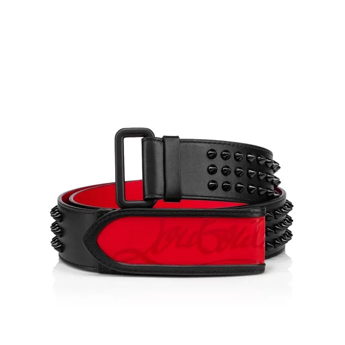Christian Louboutin Belts Men Loubi Belt Belt 8211 Calf Leather And Spikes 8211 Black And Loubi Christian Louboutin Belts Men Loubi Belt Belt 8211 Calf Leather And Spikes 8211 Black And Loubi