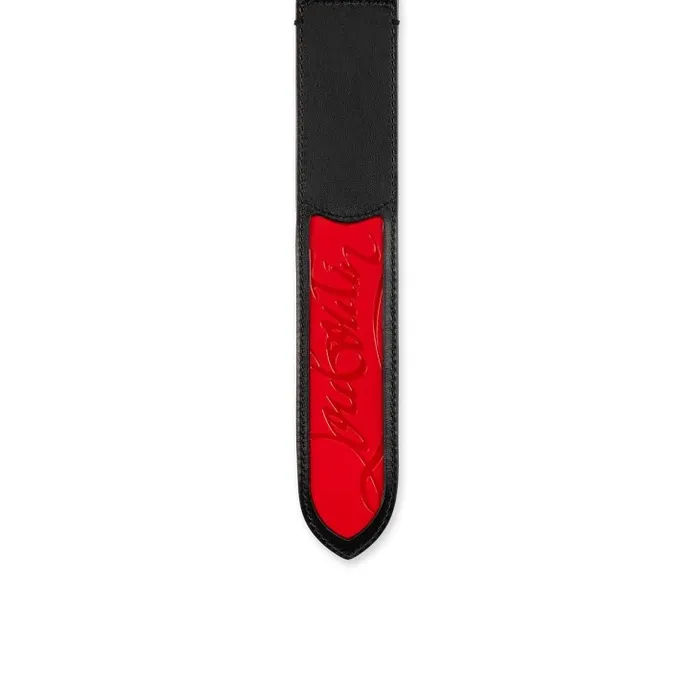 Christian Louboutin Belts Men Loubi Belt Belt 8211 Calf Leather And Spikes 8211 Black And Loubi