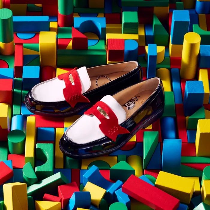 Christian Louboutin Boots and Loafers Kids Mini Penny Loafers 8211 Patent Calf Leather And Veau Velours 8211 Multicolor