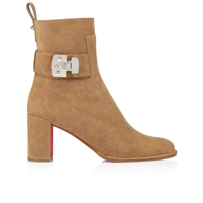Christian Louboutin Boots Women Booty Lock 70 Mm Low Boots 8211 Veau Velours 8211 Lionne