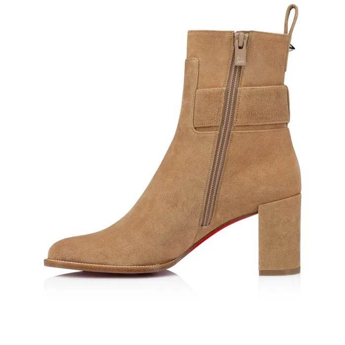 Christian Louboutin Boots Women Booty Lock 70 Mm Low Boots 8211 Veau Velours 8211 Lionne