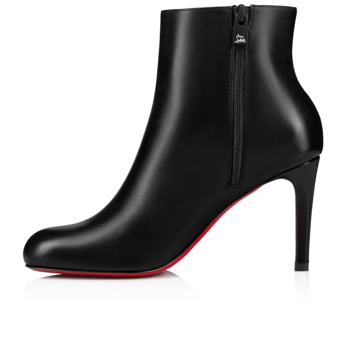 Christian Louboutin Boots Women Pumppie Booty 85 Mm Low Boots 8211 Calf Leather 8211 Black