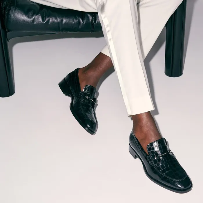 Christian Louboutin Loafers and Moccasins Men Chambelimoc Loafers 8211 Alligator Embossed Calf Leather 8211 Black Christian Louboutin Loafers and Moccasins Men Chambelimoc Loafers 8211 Alligator Embossed Calf Leather 8211 Black