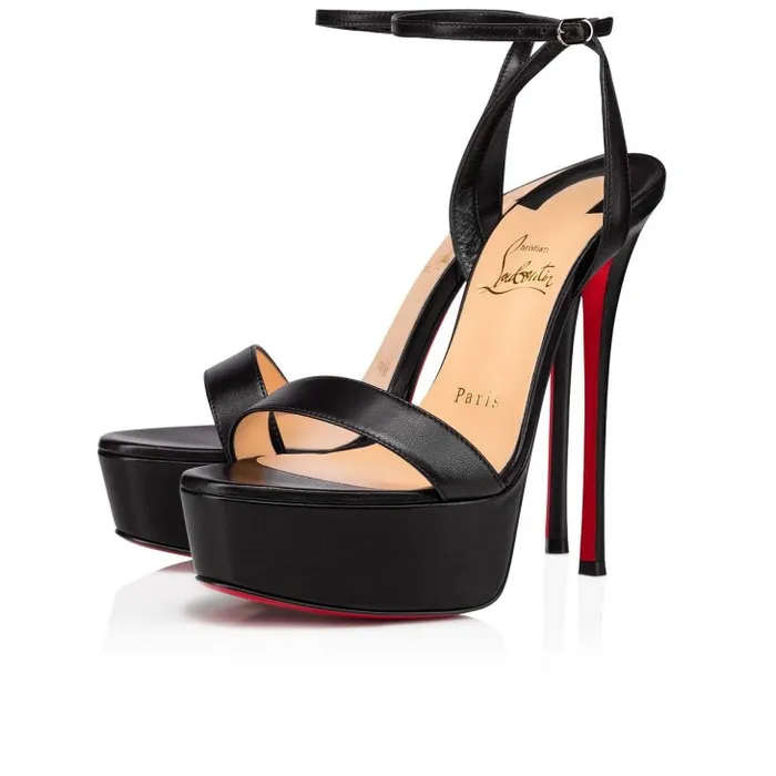 Christian Louboutin Platforms Women Loubi Queen Alta 150 Mm Sandals 8211 Nappa Leather 8211 Black Christian Louboutin Platforms Women Loubi Queen Alta 150 Mm Sandals 8211 Nappa Leather 8211 Black