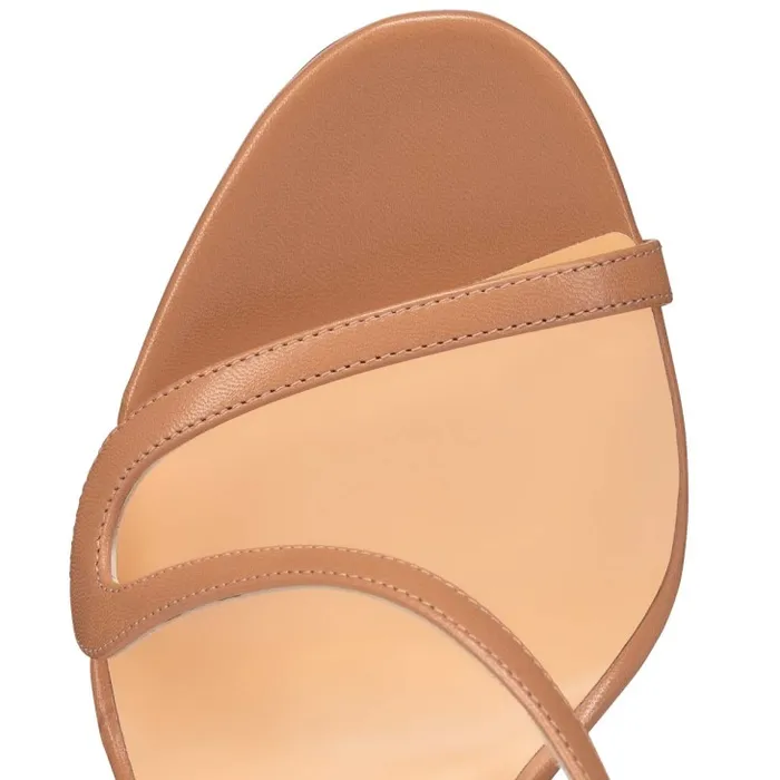 Christian Louboutin Sandals and Slides Women Rosalie 100 Mm Sandals 8211 Leather And PVC 8211 Blush