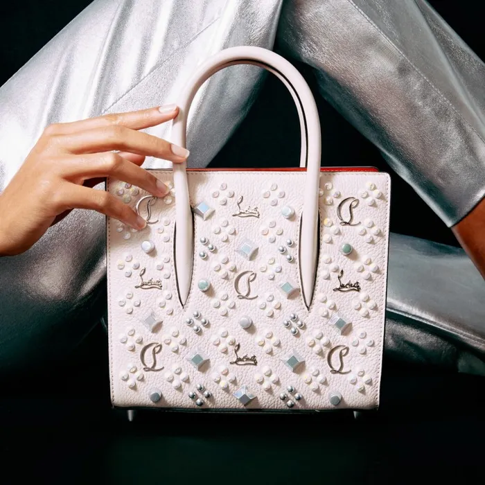 Christian Louboutin Shoulder Bags Women Paloma Mini Top Handle Bag 8211 Grained Calf Leather And Spikes Loubinthesky 8211 Leche Christian Louboutin Shoulder Bags Women Paloma Mini Top Handle Bag 8211 Grained Calf Leather And Spikes Loubinthesky 8211 Leche