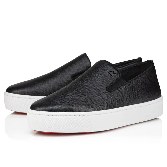 Christian Louboutin Sneakers Men Boatissimo Slipon Sneakers 8211 Calf Leather 8211 Black Christian Louboutin Sneakers Men Boatissimo Slipon Sneakers 8211 Calf Leather 8211 Black