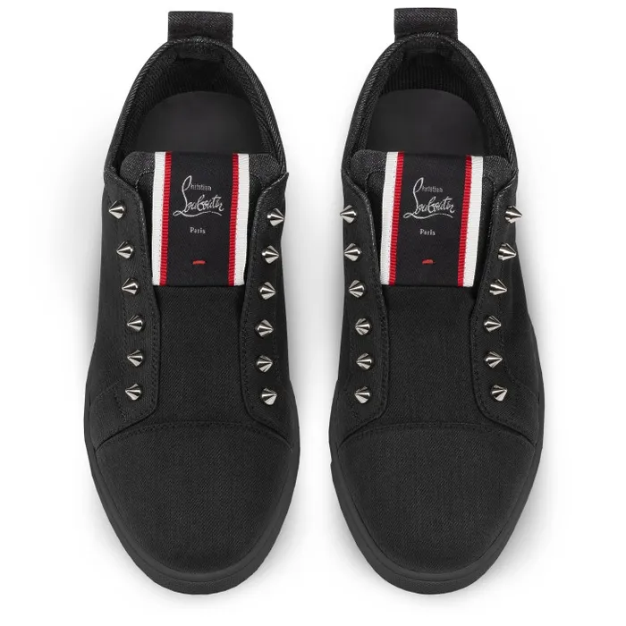 Christian Louboutin Sneakers Men FAV Fique A Vontade Slipon Sneakers 8211 Denim Brushed Effect 8211 Black