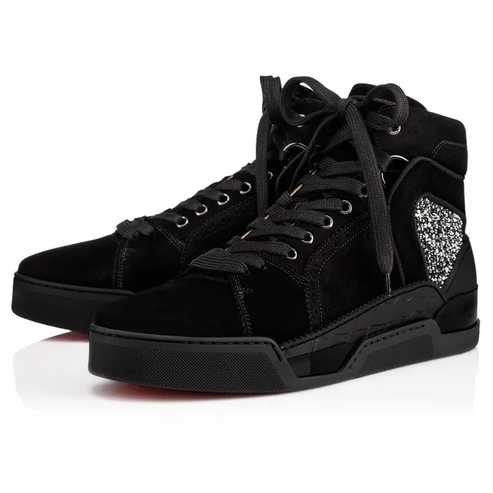 Christian Louboutin Sneakers Men Loubikick Hightop Sneakers 8211 Suede 8211 Black Christian Louboutin Sneakers Men Loubikick Hightop Sneakers 8211 Suede 8211 Black