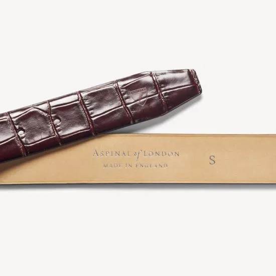 Classic Men039s Belt Deep Shine Amazon Brown Croc Men Aspinal Of London Belts Classic Men039s Belt Deep Shine Amazon Brown Croc Men Aspinal Of London Belts