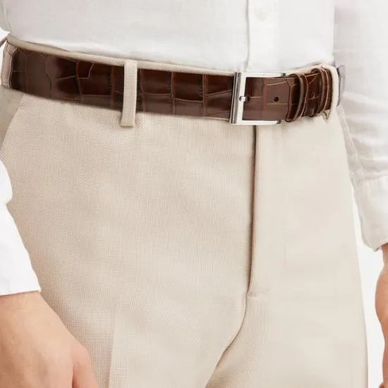 Classic Men039s Belt Deep Shine Amazon Brown Croc Men Aspinal Of London Belts Classic Men039s Belt Deep Shine Amazon Brown Croc Men Aspinal Of London Belts