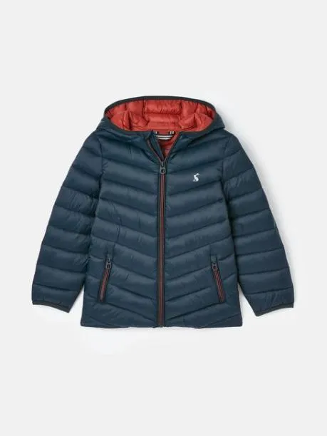 Coats and Jackets Boys Joules Navy Blue Showerproof Padded Coat