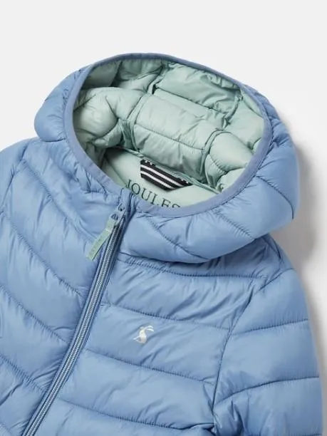 Coats and Jackets Girls Joules Blue Showerproof Padded Coat