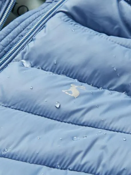 Coats and Jackets Girls Joules Blue Showerproof Padded Coat