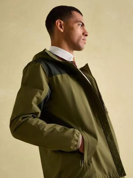 Coats and Jackets Men Joules Green Lightweight Waterproof Coat