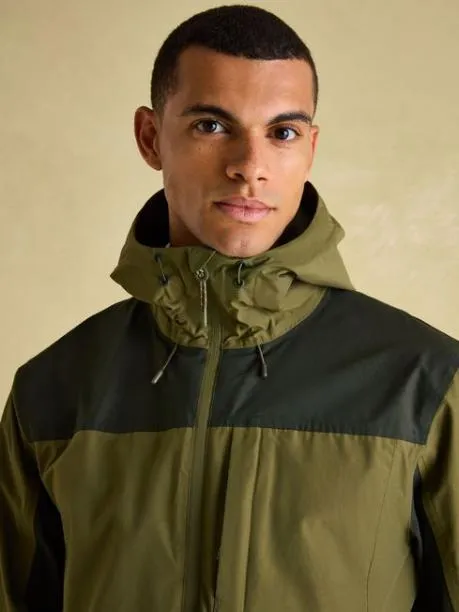 Coats and Jackets Men Joules Green Lightweight Waterproof Coat