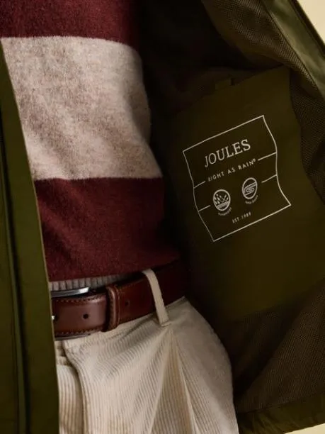 Coats and Jackets Men Joules Green Lightweight Waterproof Coat