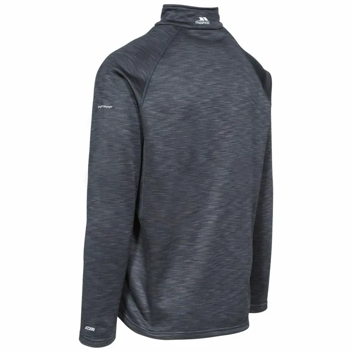 Collins 12 Zip Fleece Black Marl Men Trespass Fleeces