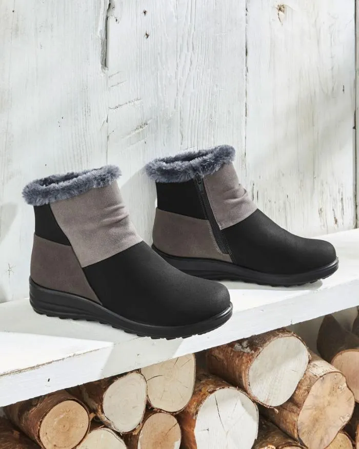 Cotton Traders Boots Flexisole CosyLined Patchwork Boots 8211 Women