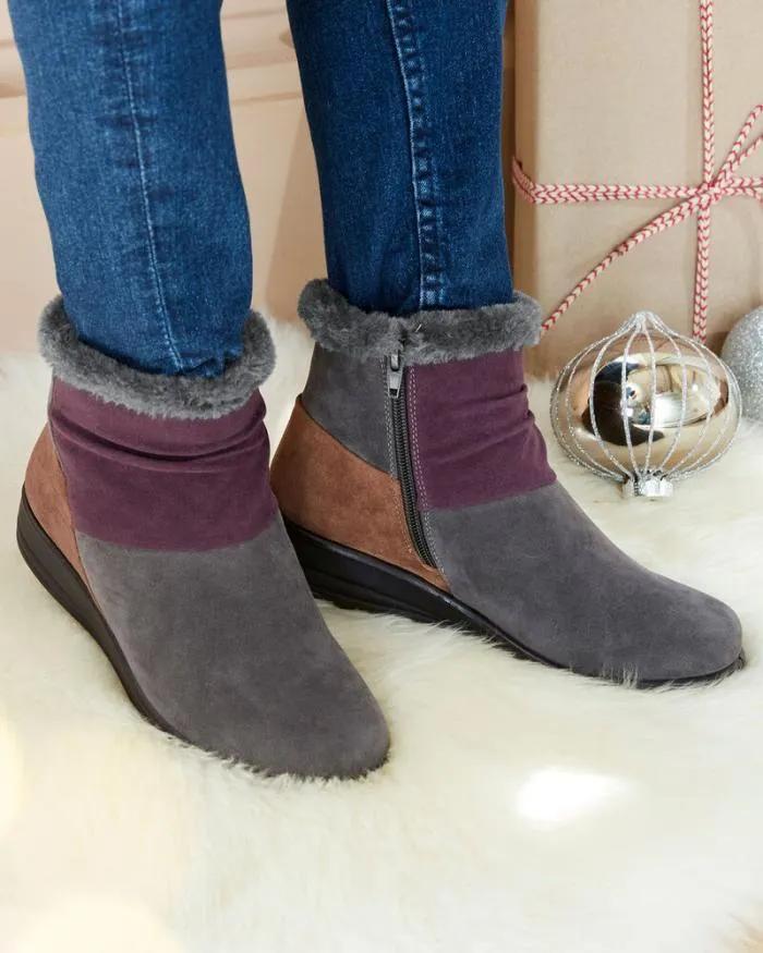 Cotton Traders Boots Patchwork Snug Boot 8211 Women