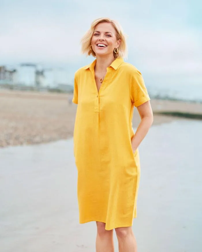 Cotton Traders Dresses Sunshine CottonLinen Blend Dress 8211 Women