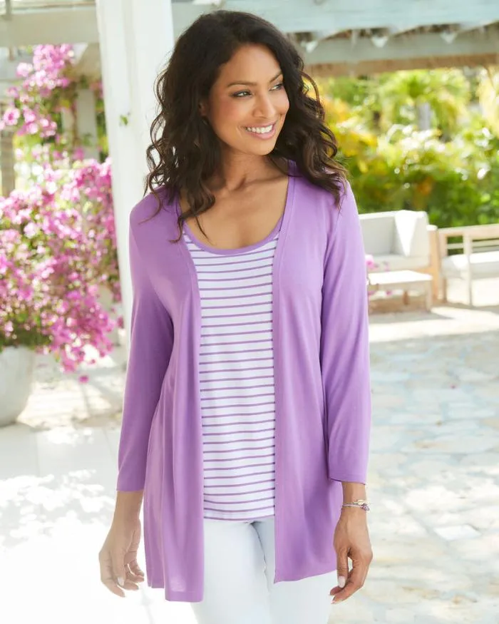 Cotton Traders Knitwear 2Piece Jersey Cardigan And Vest Set 8211 Women