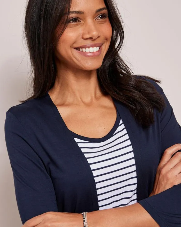 Cotton Traders Knitwear 2Piece Jersey Cardigan And Vest Set 8211 Women