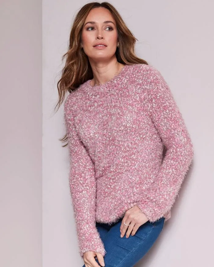 Cotton Traders Knitwear Eyelash Yarn Crew Neck Jumper 8211 Women