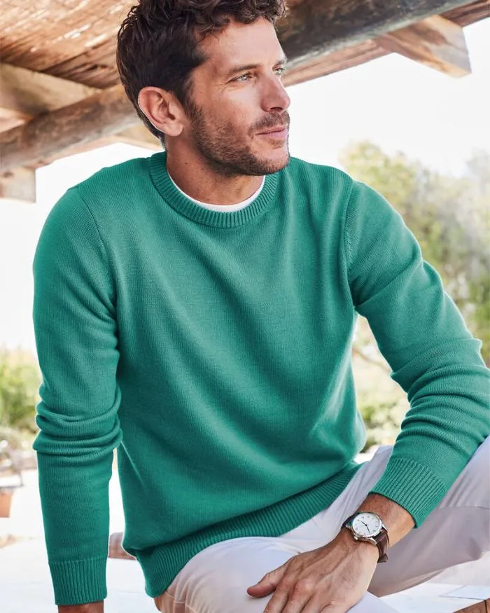 Cotton Traders Knitwear Favourite Cotton Crew Neck Jumper 8211 Men