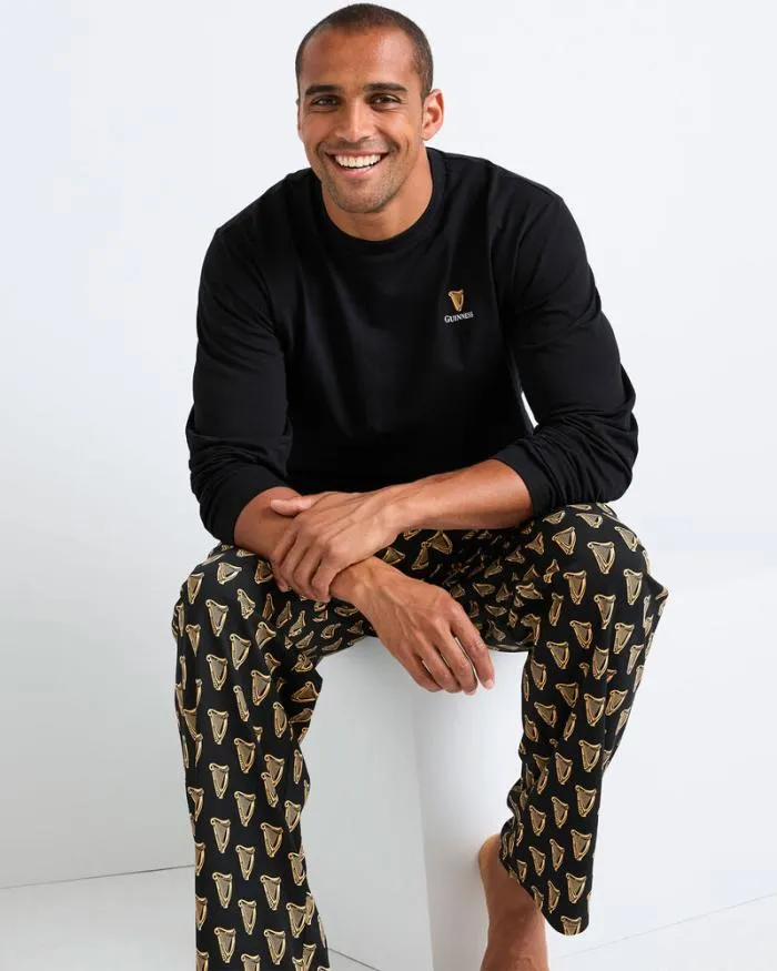 Cotton Traders Loungewear Guinness Long Sleeve Jersey Pyjama Set 8211 Men