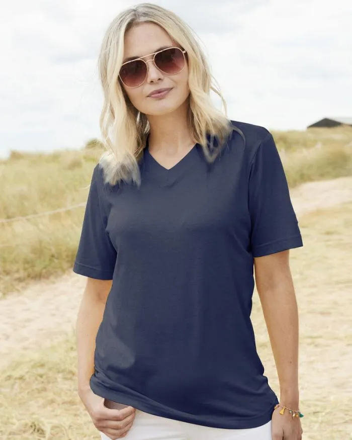 Cotton Traders Tops and TShirts VNeck TShirt 8211 WomenMenUnisex