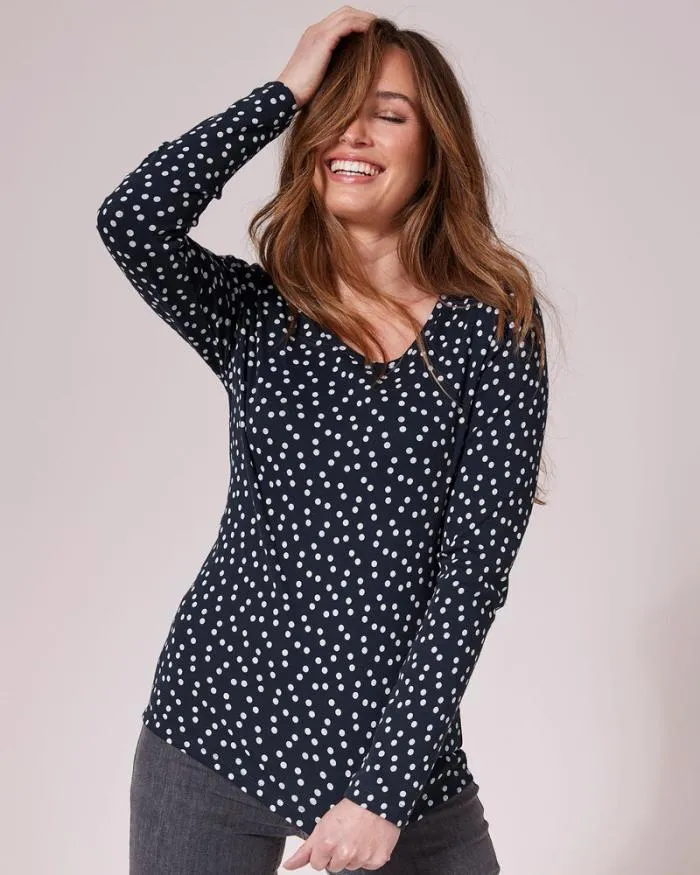 Cotton Traders Tops and TShirts Wrinkle Free Long Sleeve Spot Jersey Top 8211 Women Cotton Traders Tops and TShirts Wrinkle Free Long Sleeve Spot Jersey Top 8211 Women