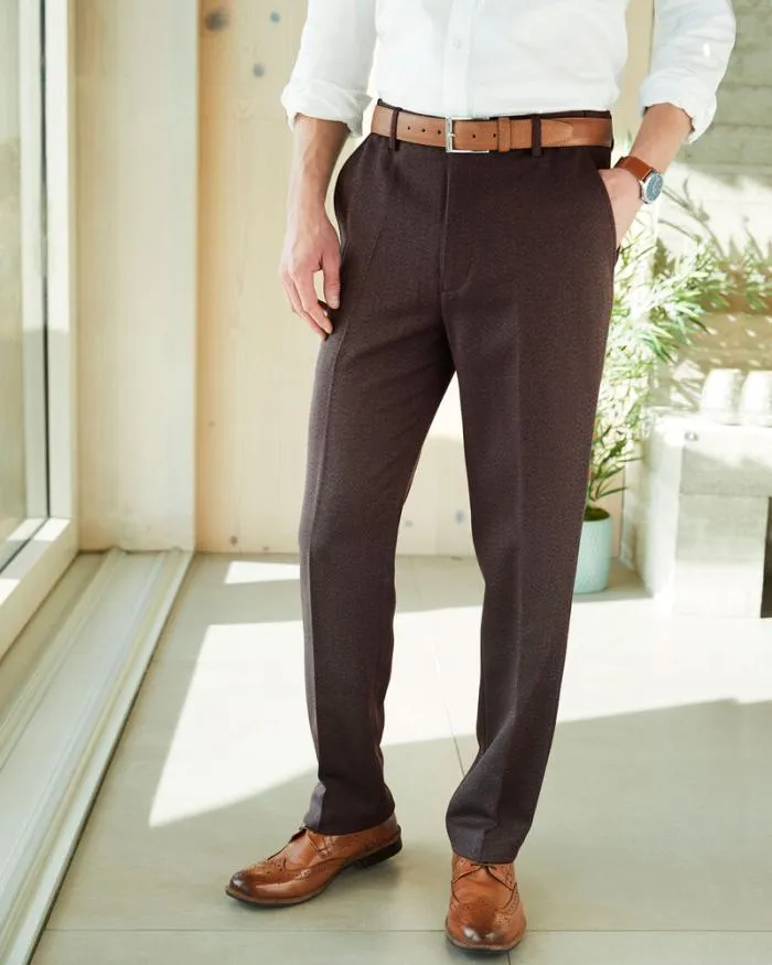 Cotton Traders Trousers Smart Textured Trousers 8211 Men