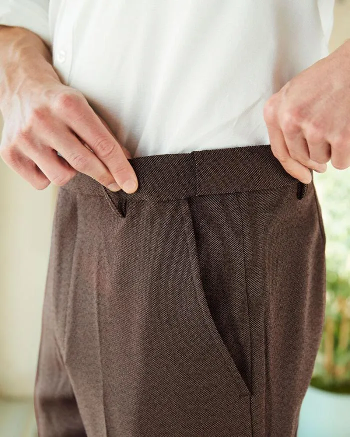 Cotton Traders Trousers Smart Textured Trousers 8211 Men