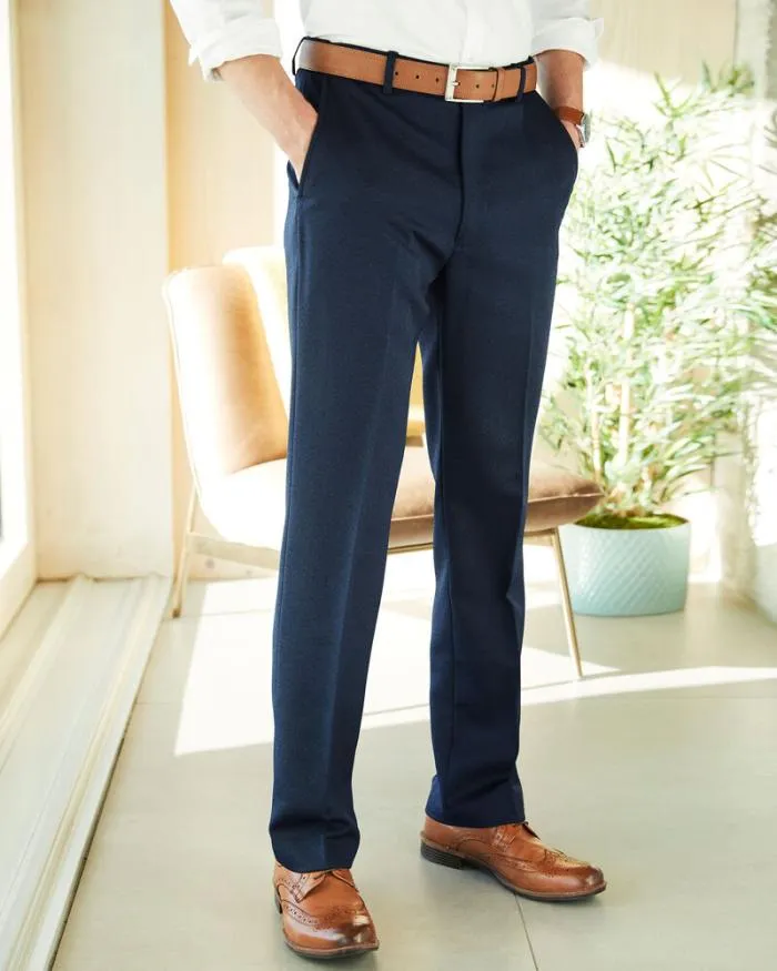 Cotton Traders Trousers Smart Textured Trousers 8211 Men