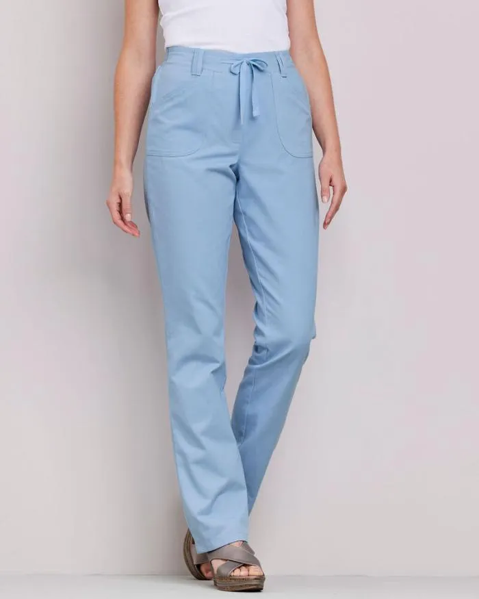 Cotton Traders Trousers Wrinkle Free PullOn StraightLeg Trousers 8211 Women