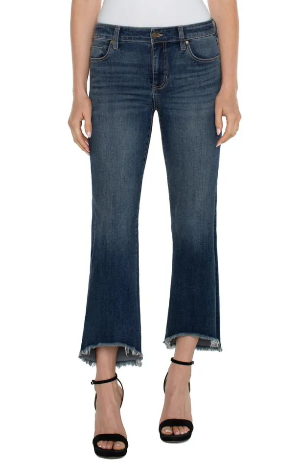 CROPS Women Liverpool Los Angeles HANNAH CROP FLARE WITH CURVED FRAY HEM Paseo CROPS Women Liverpool Los Angeles HANNAH CROP FLARE WITH CURVED FRAY HEM Paseo