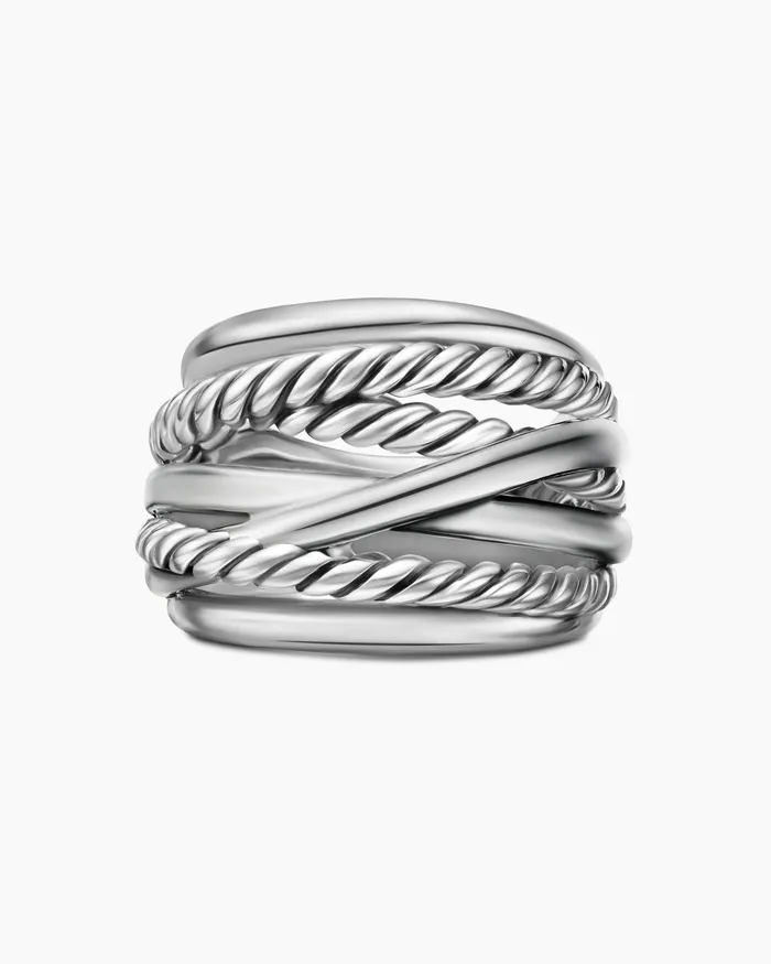 Crossover Ring In Sterling Silver 17mm Women David Yurman Statement Crossover Ring In Sterling Silver 17mm Women David Yurman Statement
