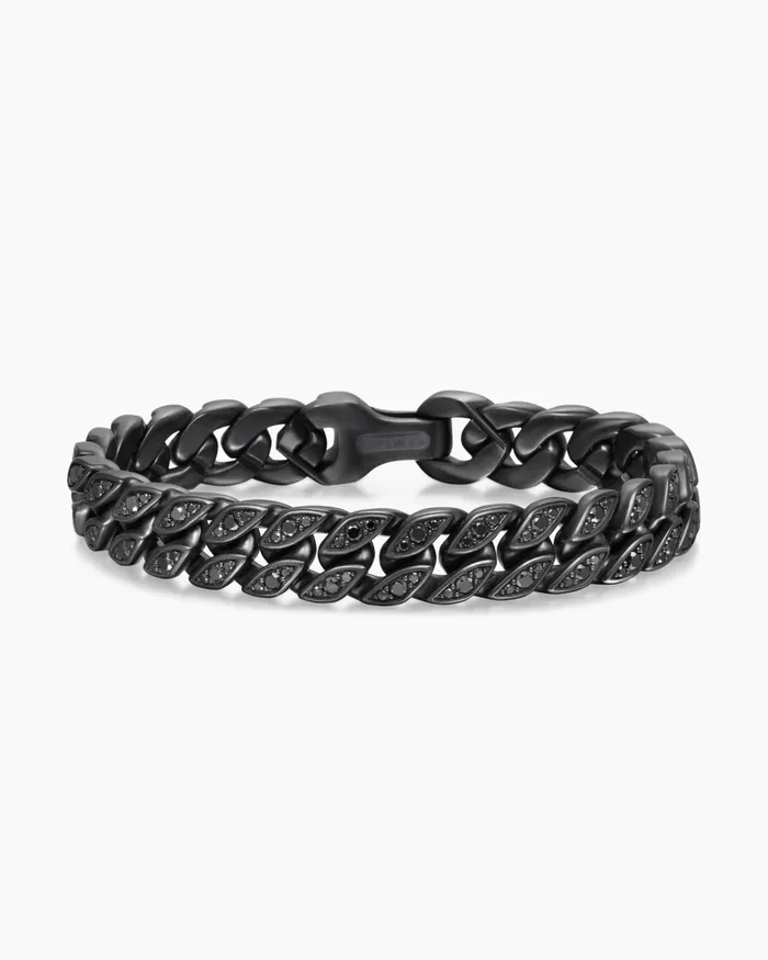 Curb Chain Bracelet In Black Titanium 115mm Men David Yurman Chain Curb Chain Bracelet In Black Titanium 115mm Men David Yurman Chain