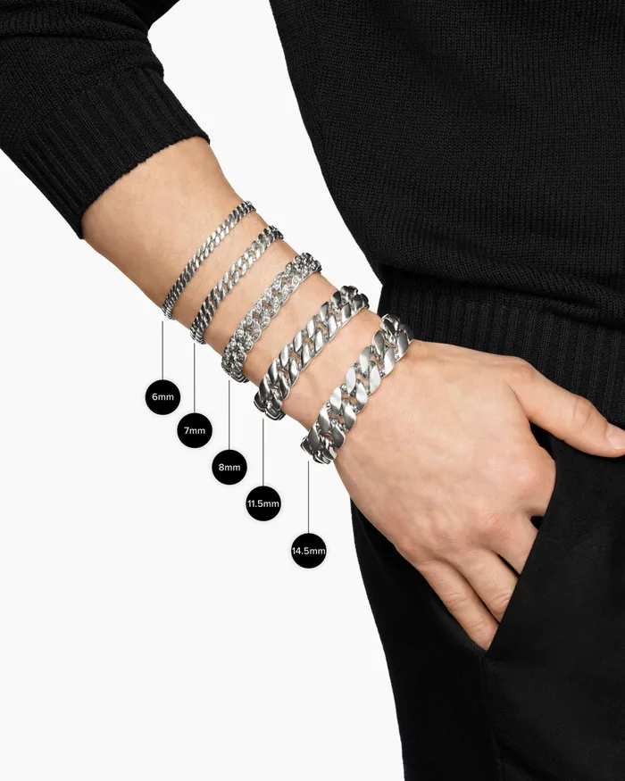 Curb Chain Bracelet In Black Titanium 115mm Men David Yurman Chain Curb Chain Bracelet In Black Titanium 115mm Men David Yurman Chain