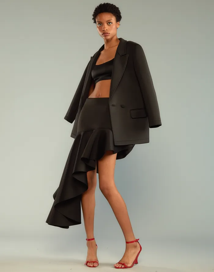 Cynthia Rowley Asymmetrical Bonded Skirt Women Bottoms
