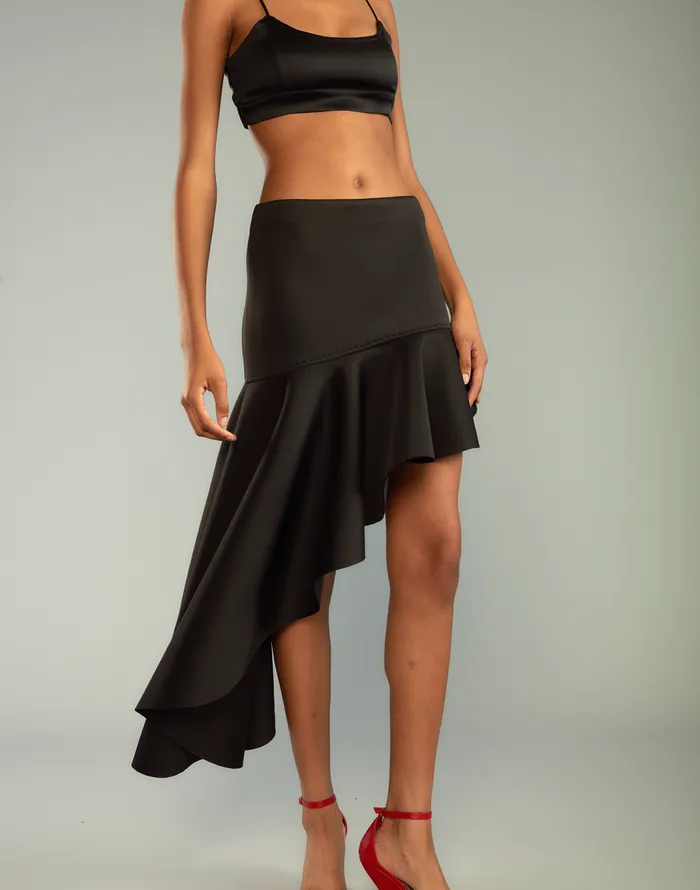 Cynthia Rowley Asymmetrical Bonded Skirt Women Bottoms Cynthia Rowley Asymmetrical Bonded Skirt Women Bottoms