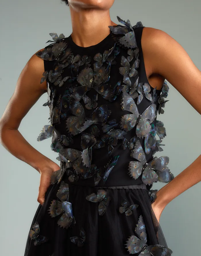Cynthia Rowley Butterfly Applique Top Women Tops Cynthia Rowley Butterfly Applique Top Women Tops