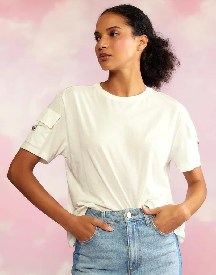 Cynthia Rowley Cargo Pocket TShirt Women Tops Cynthia Rowley Cargo Pocket TShirt Women Tops